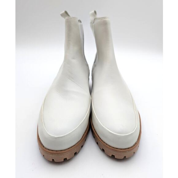 Rebecca Allen The All Weather Chelsea Ankle Boots Women's Cream Size US9 EU39.5 - Picture 12 of 12